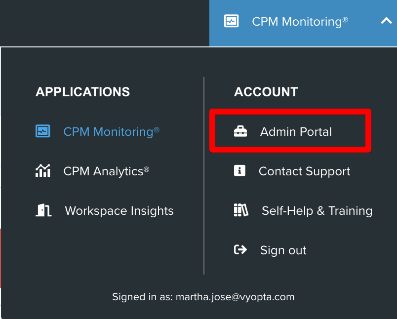 admin portal