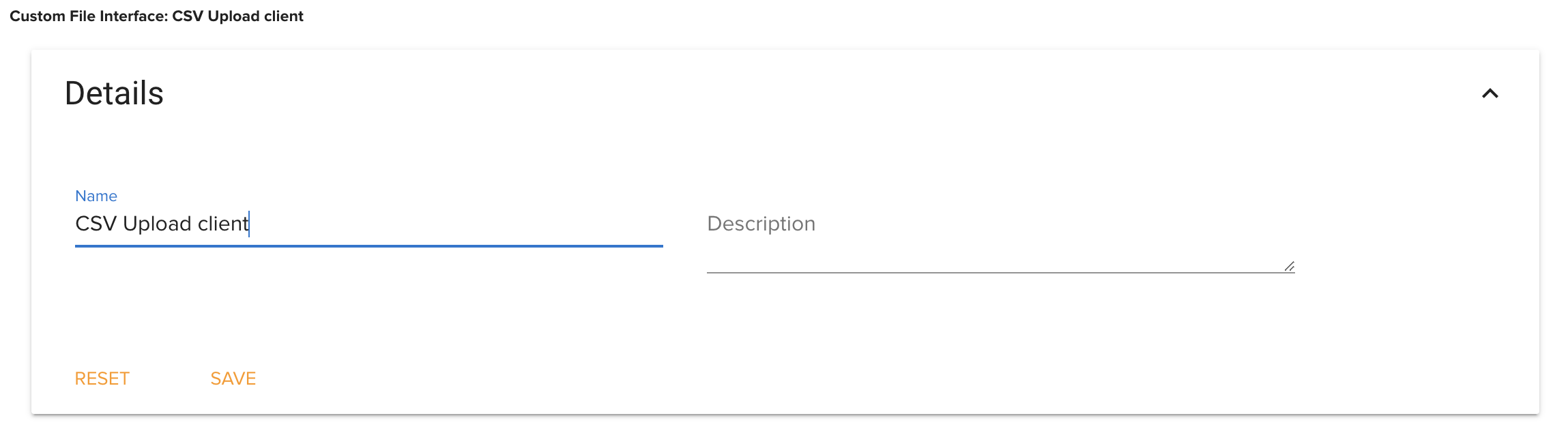 Custom File Interface Options