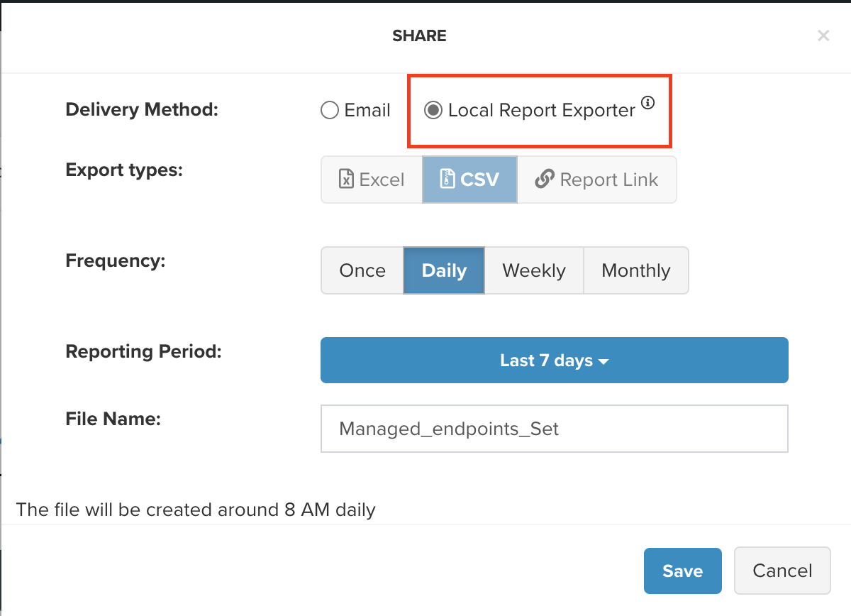 Local Report Exporter